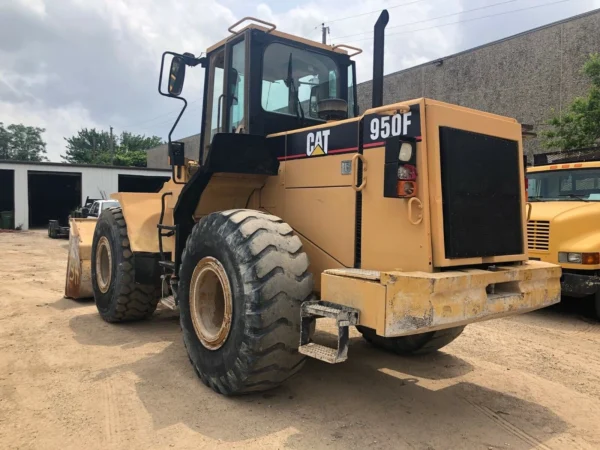 Back and side of a 1996 Cat 950F II wheel loader.