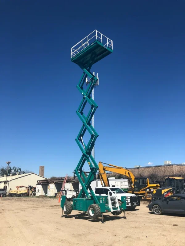 JLG 40RTS Rough Terrain Scissor Lift extended